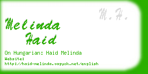 melinda haid business card